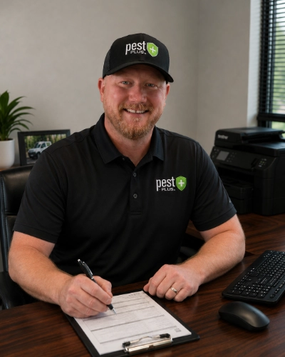 A photo of Rob, co-owner of Pest Plus ready to help.